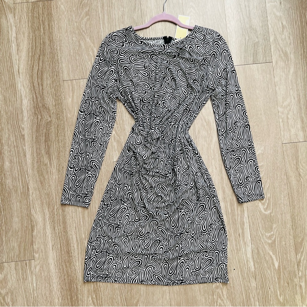 Michael Kors Monochrome Swirl Design Blouse
